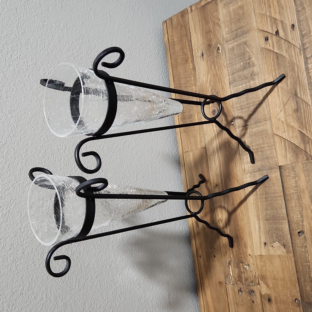 Vase/candleholder set of 2